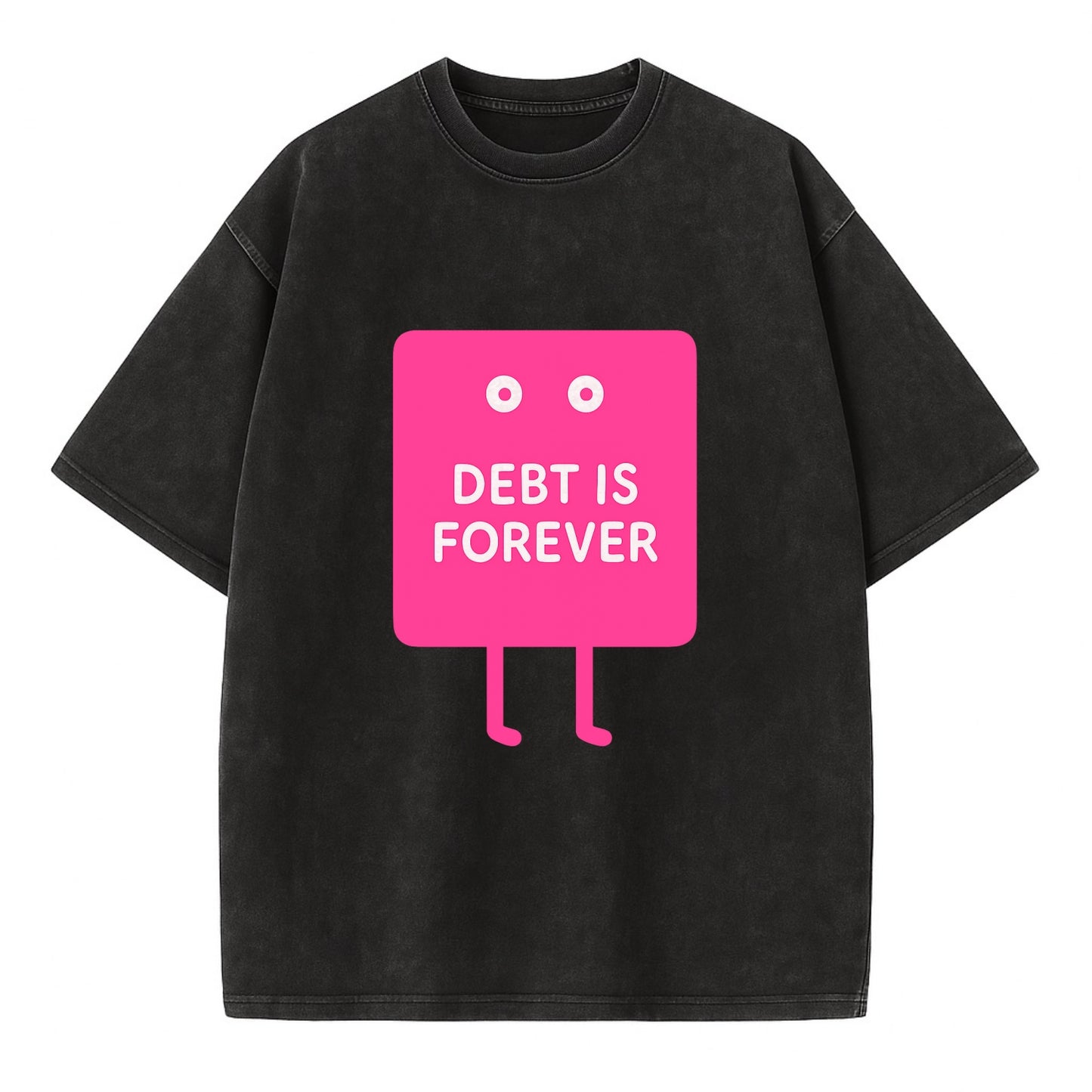 DEBT IS FOREVER | Immortal credit card - Vintage T-shirt - Black