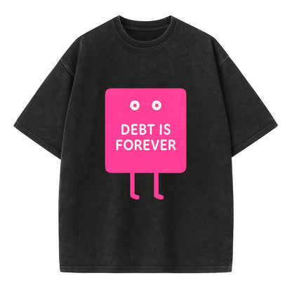 DEBT IS FOREVER | Immortal credit card - Vintage T-shirt - Black