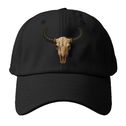 Bull Skull  - Baseball Cap - Black