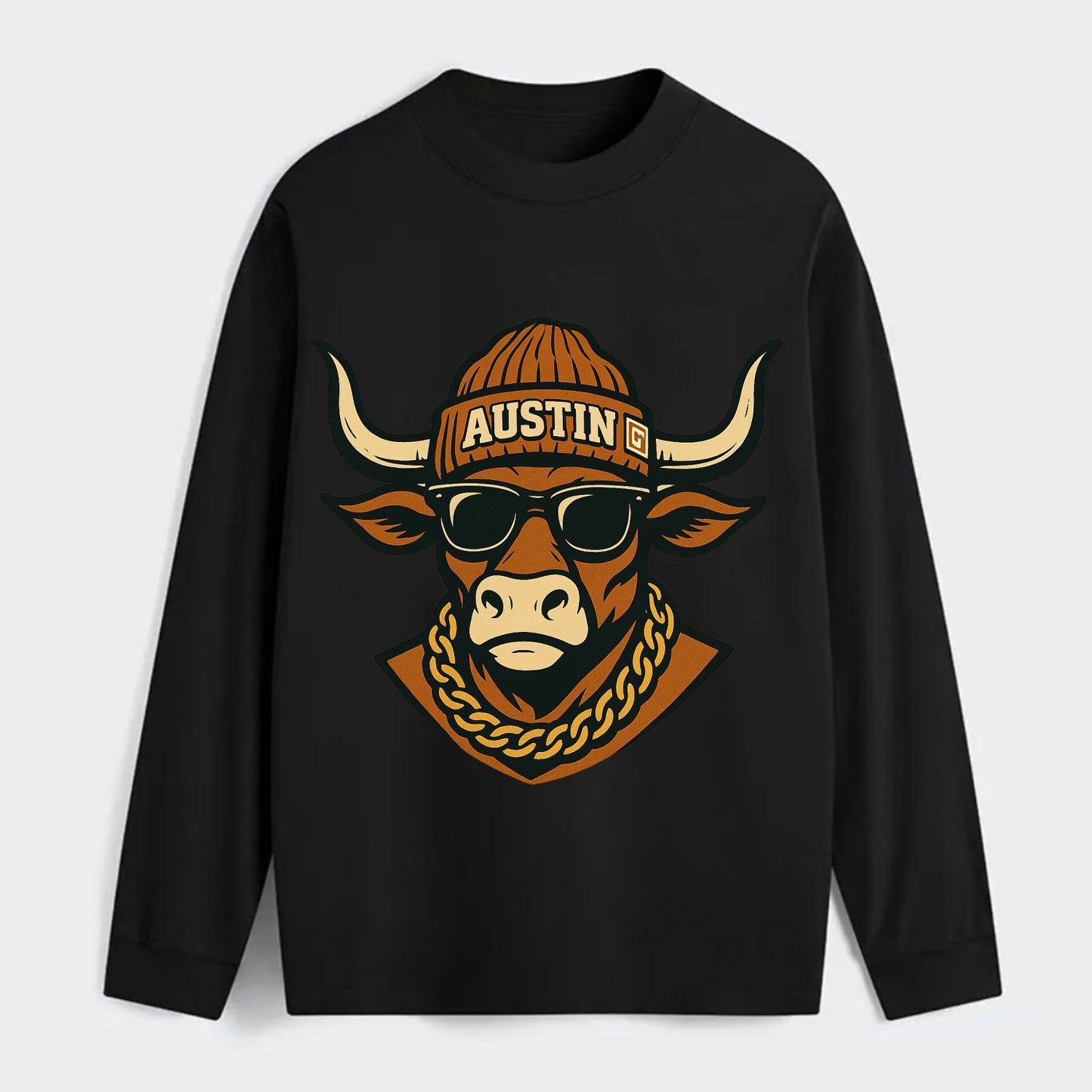 Austin Longhorn - Classic Long Sleeve Shirt - Black