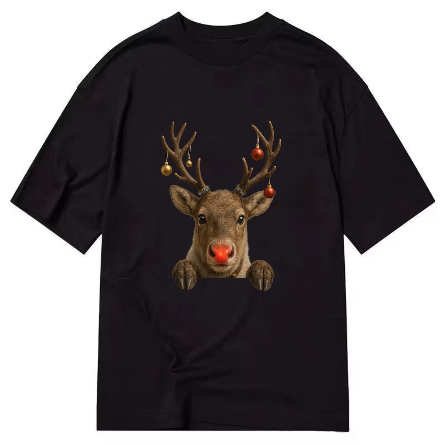 Christmas Reindeer  - Classic T-shirt - Black