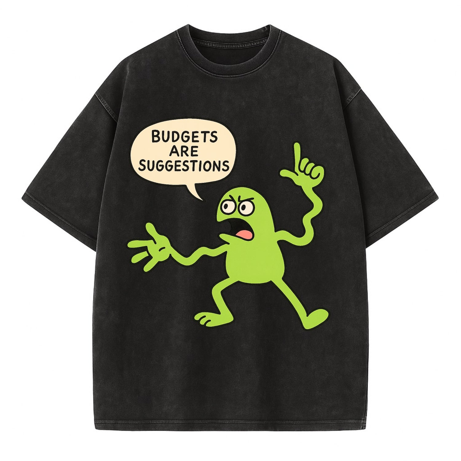 BUDGETS ARE SUGGESTIONS | Rebellious calculator - Vintage T-shirt - Black