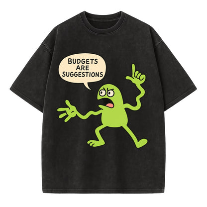 BUDGETS ARE SUGGESTIONS | Rebellious calculator - Vintage T-shirt - Black