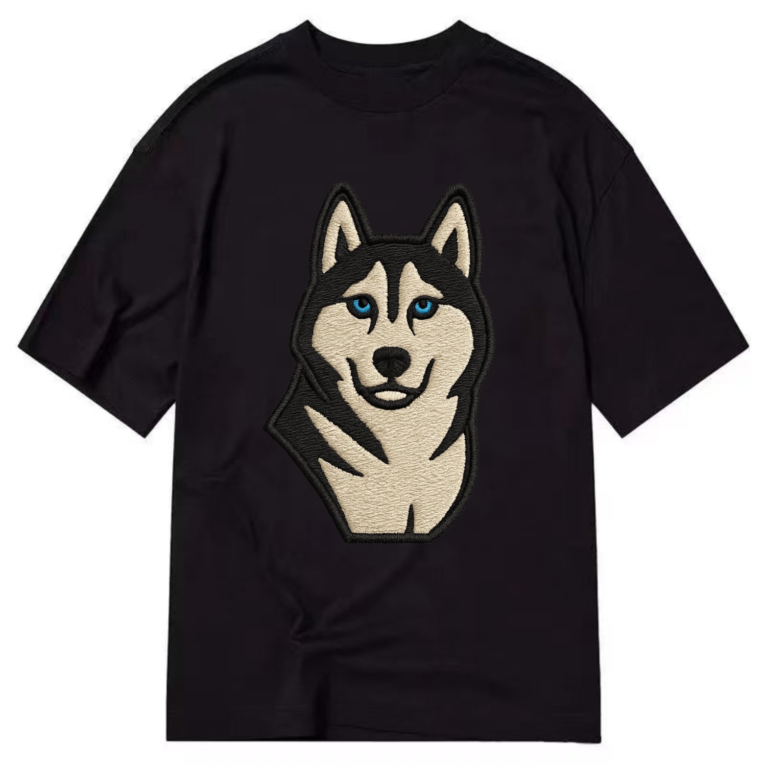Husky - Blue eyes close-up portrait - Cl Classic T-shirt - Black