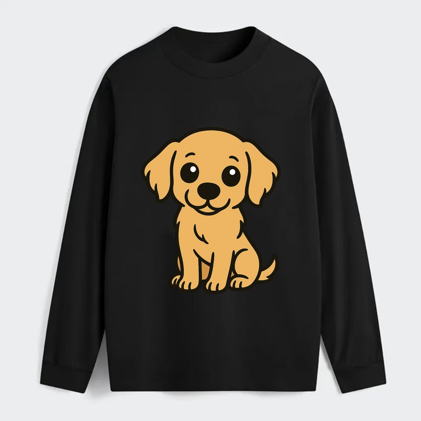 Golden Retriever - Head tilt curious pose - Classic Long Sleeve Shirt - Black