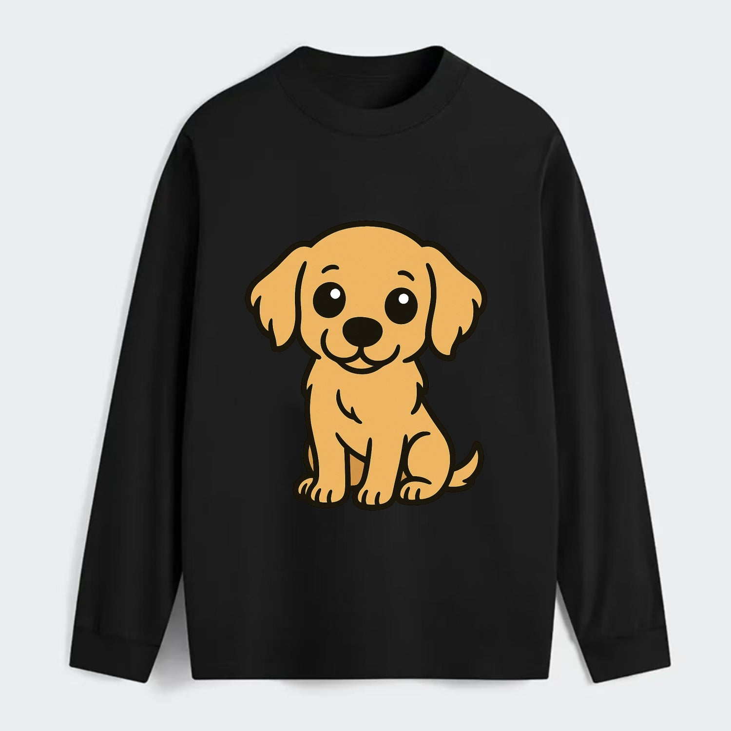 Golden Retriever - Head tilt curious pose - Classic Long Sleeve Shirt - Black