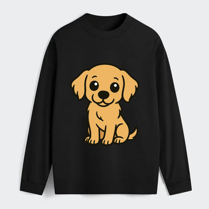 Golden Retriever - Head tilt curious pose - Classic Long Sleeve Shirt - Black