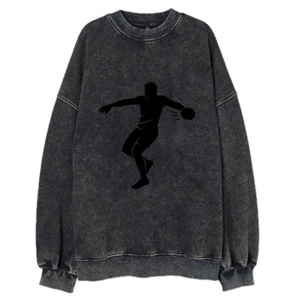 Discus thrower spinning release - Vintage Sweatshirt - Black