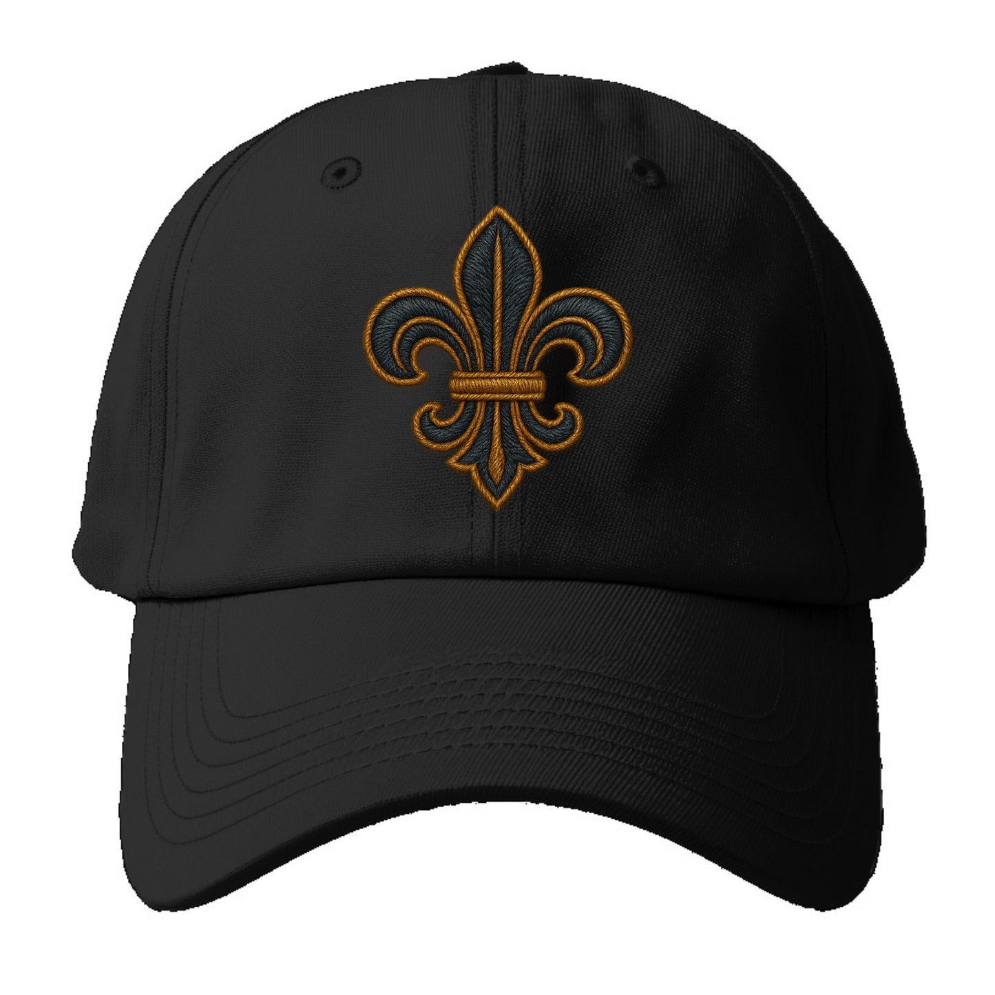 Fleur de Lis  - Baseball Cap For Big Heads - Black