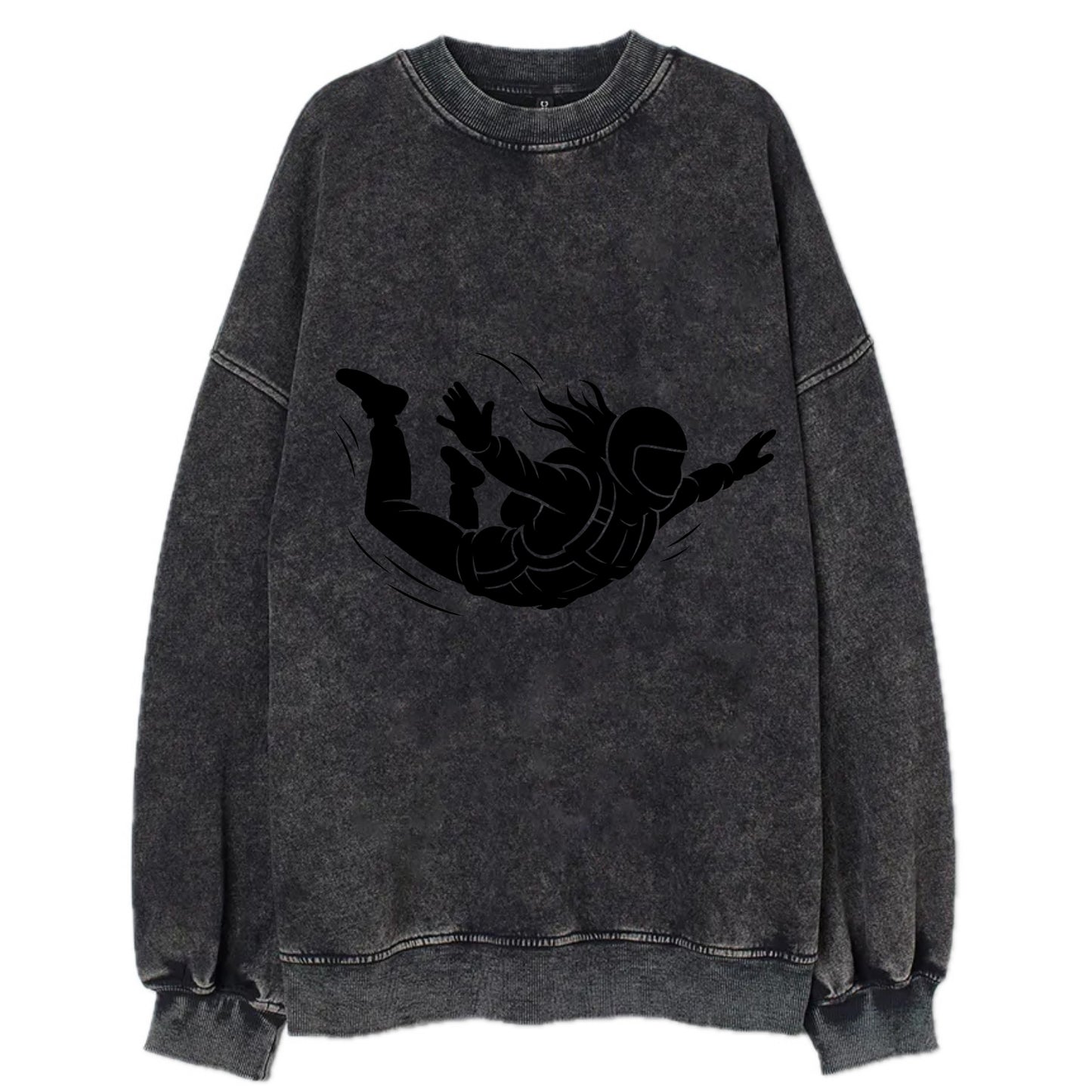 Skydiver free-fall position - Vintage Sweatshirt - Black
