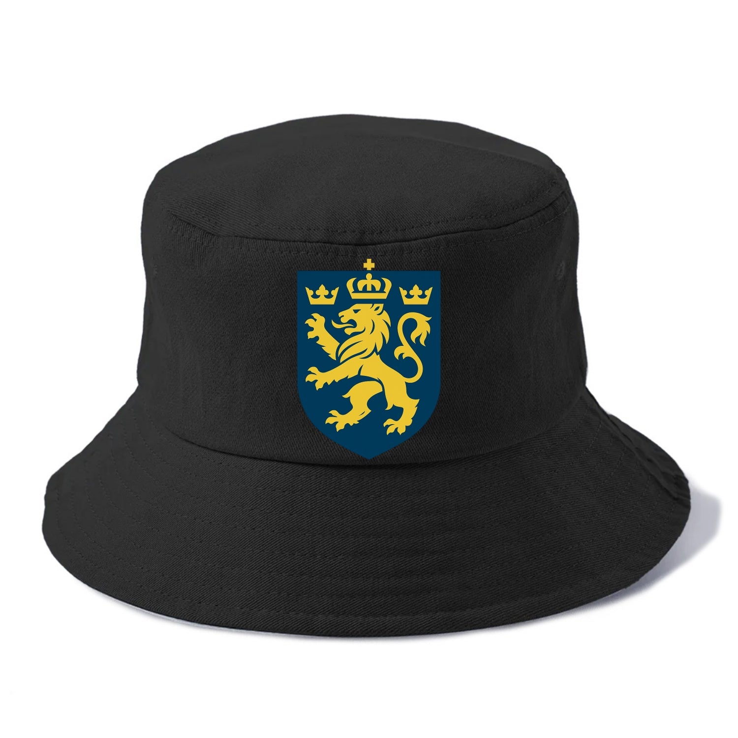 Sweden Three Crowns Emblem  - Bucket Hat - Black