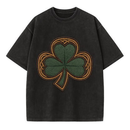 Shamrock  - Vintage T-shirt - Black
