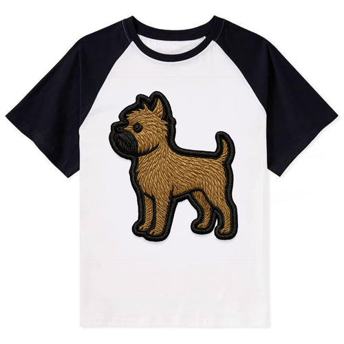 Affenpinscher - Contemporary wiry design - Contrast Raglan T-shirt