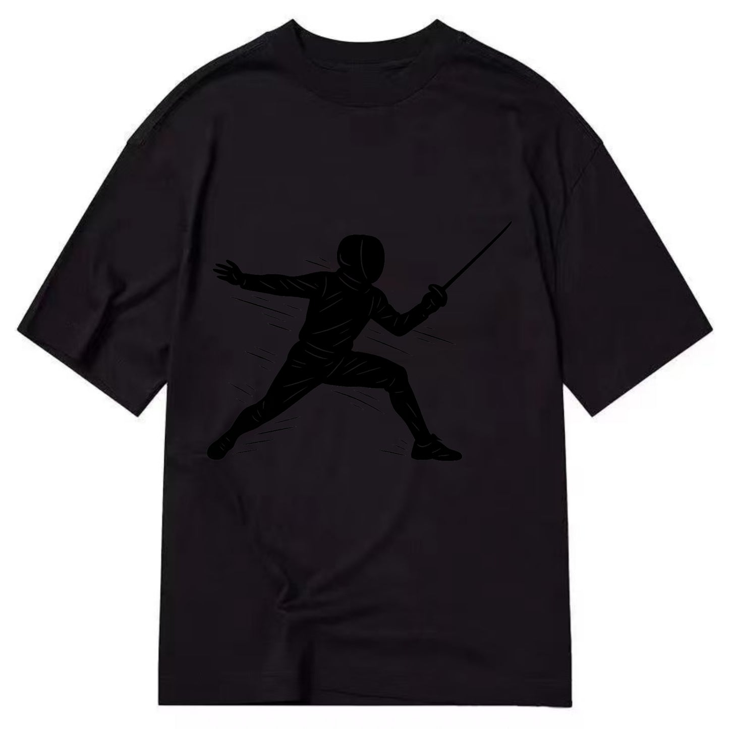 Fencer lunging attack position - Classic T-shirt - Black