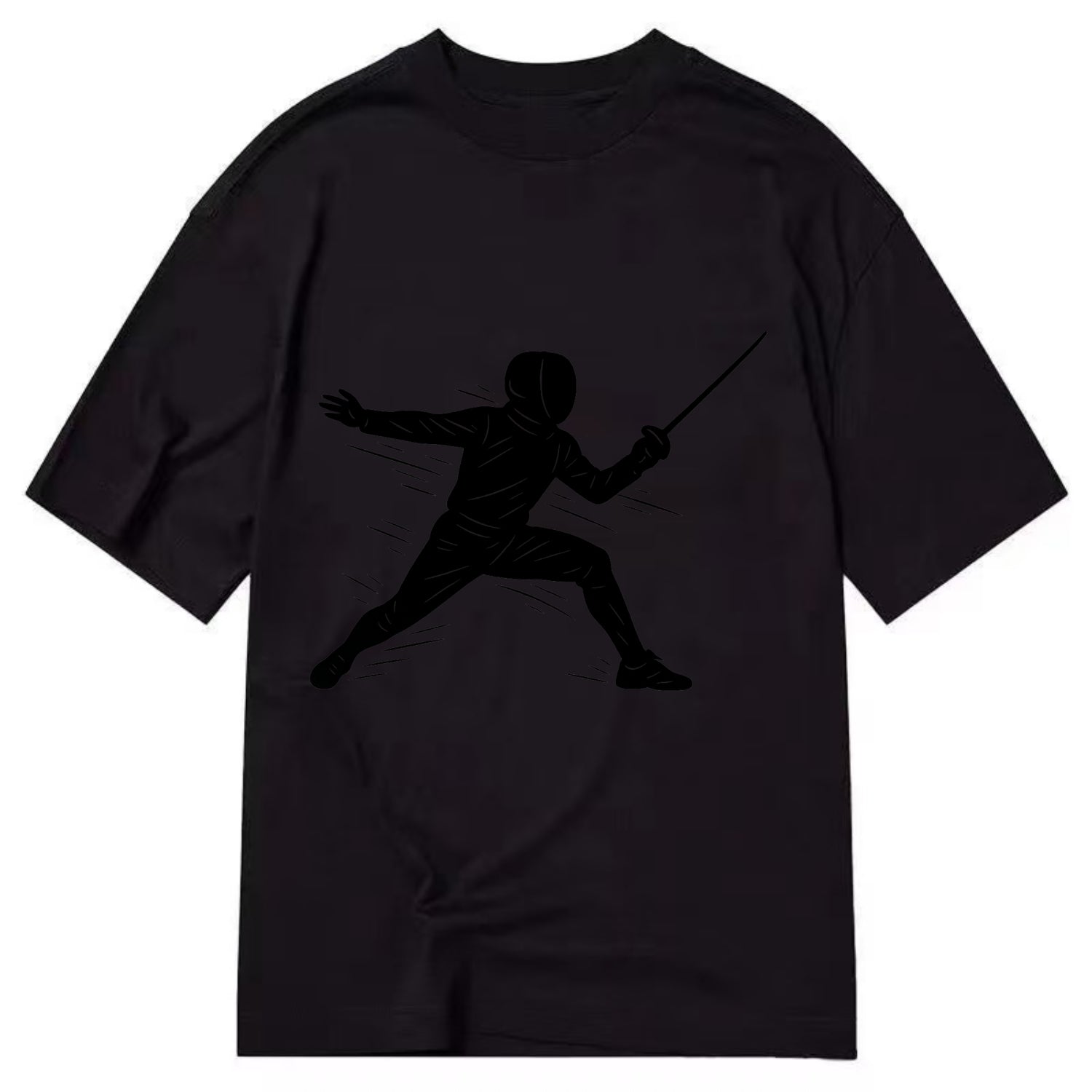 Fencer lunging attack position - Classic T-shirt - Black