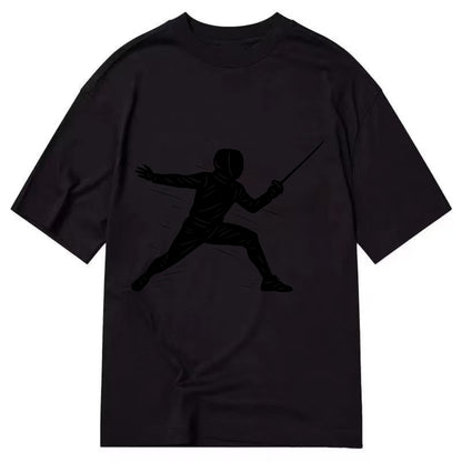 Fencer lunging attack position - Classic T-shirt - Black