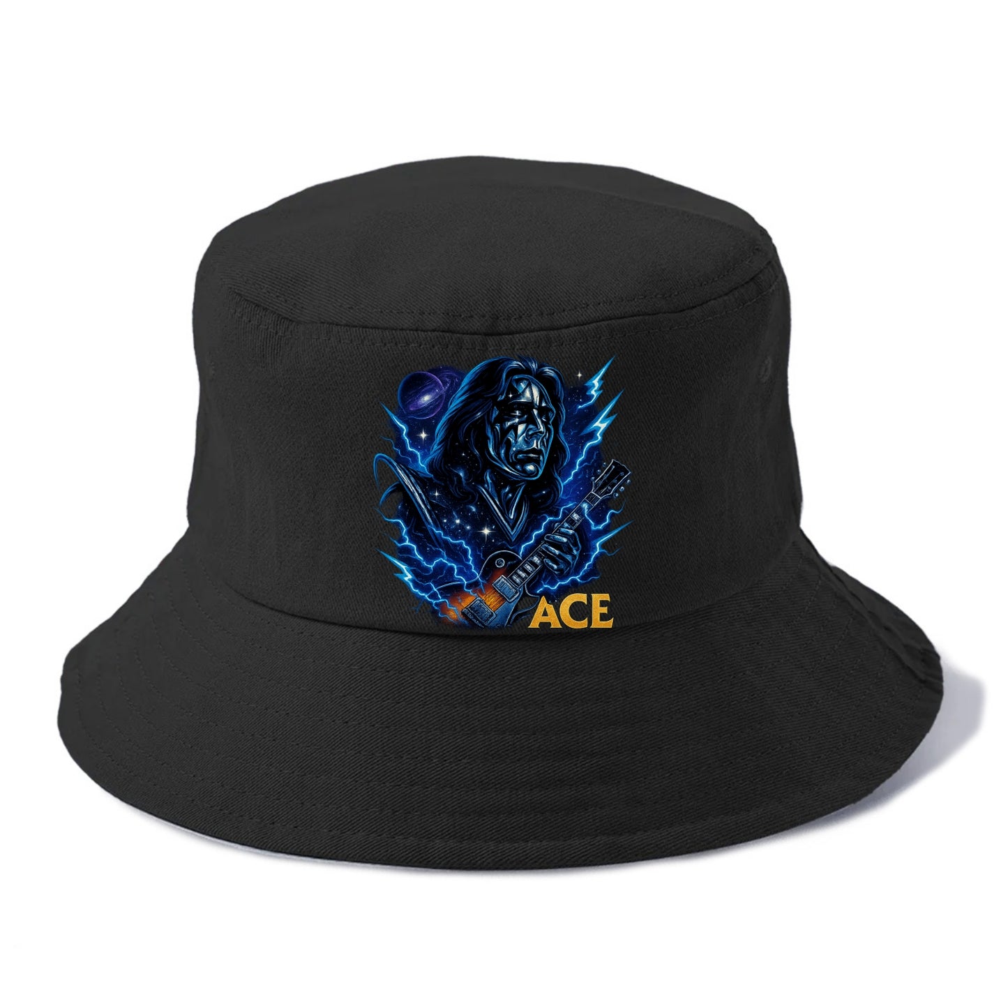 Cosmic Chrome Portrait - Bucket Hat - Black