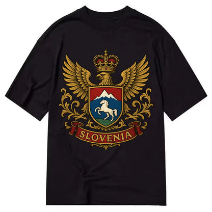 Slovenia Heritage Badge  - Classic T-shirt - Black