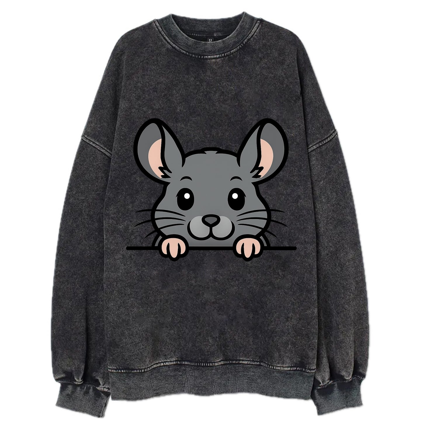 Chinchilla  - Vintage Sweatshirt - Black