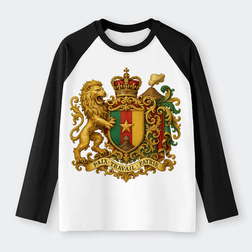 Cameroon Royal Logo  - Raglan Long Sleeve T-Shirt