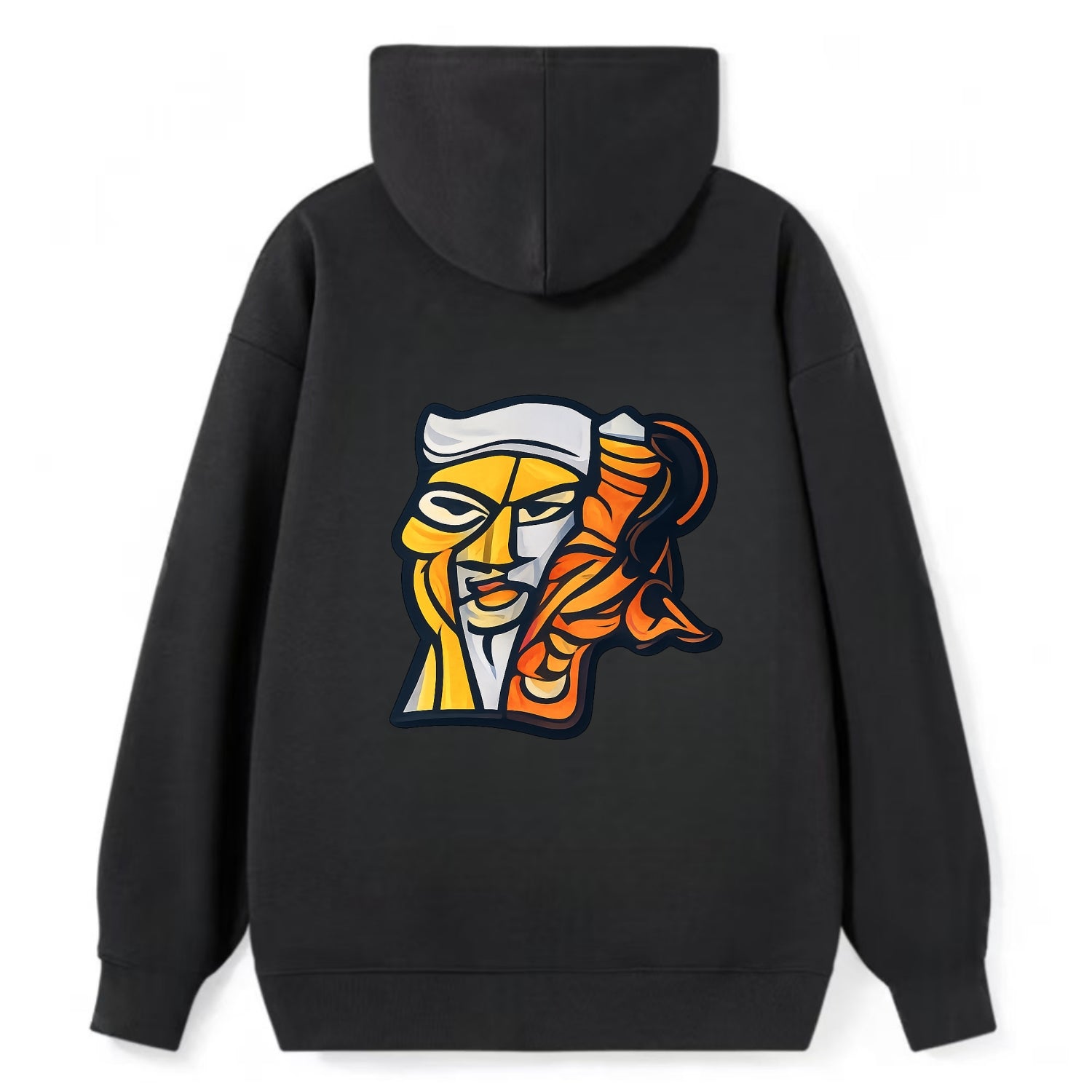 Axis Face - Classic Pullover Hoodie - Black