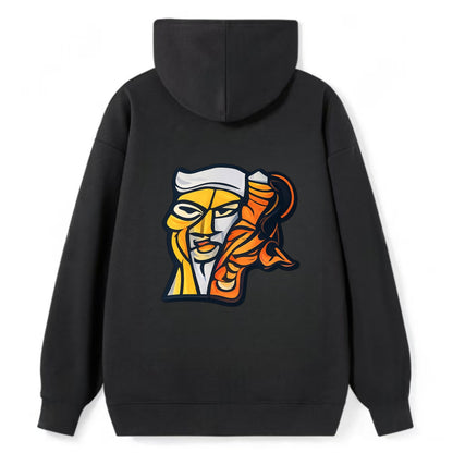 Axis Face - Classic Pullover Hoodie - Black