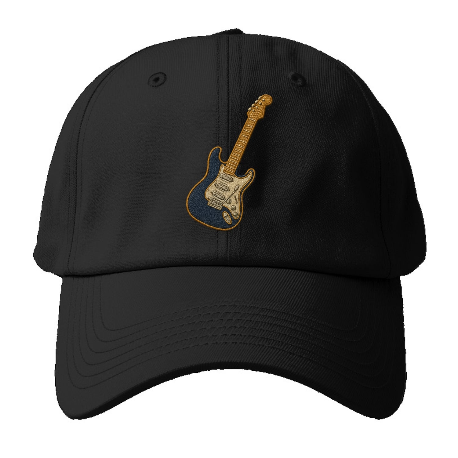 Electric Guitar  - Baseball Cap - Black