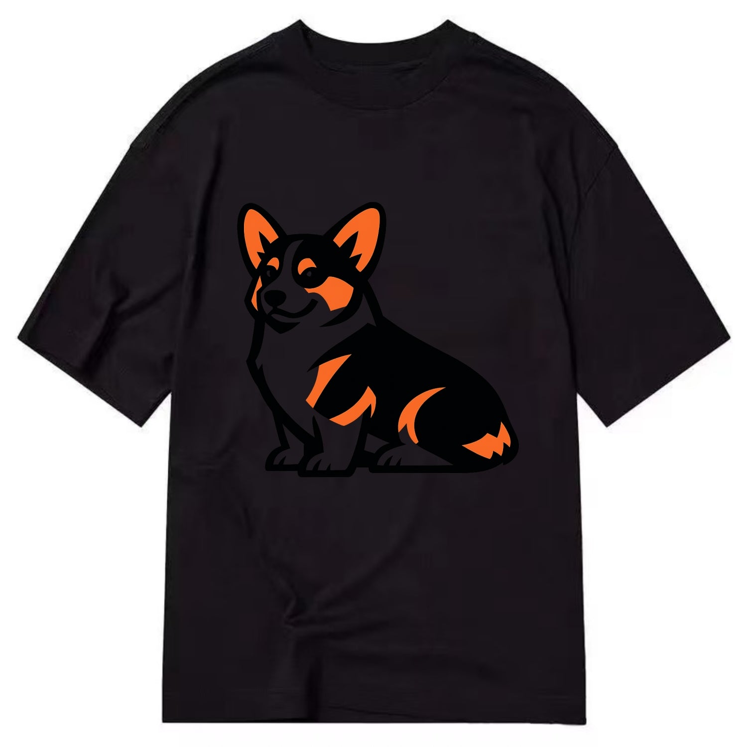 Tricolor Corgi Charm - Classic T-shirt - Black