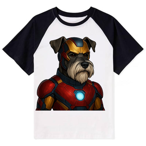 Schnauzer Tech Hero  - Contrast Raglan T-shirt
