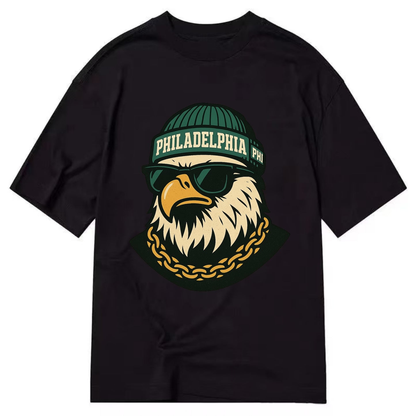 "eagle" "philadelphia" "phi" "green" "us East" - Classic T-shirt - Black