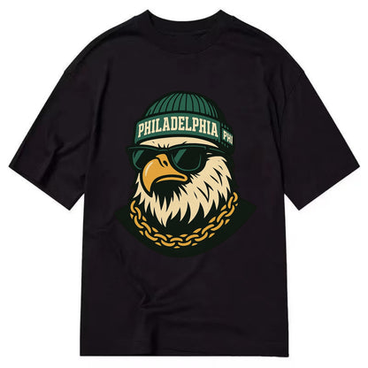 "eagle" "philadelphia" "phi" "green" "us East" - Classic T-shirt - Black
