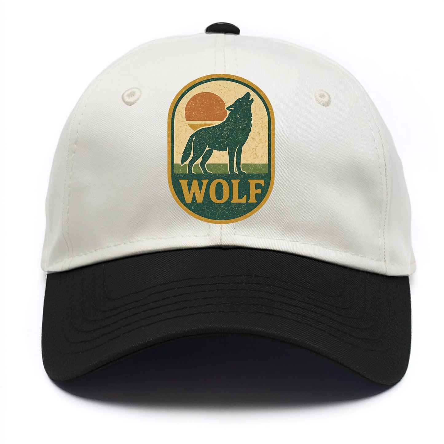 Carbon Fiber Wolf  - Two Tone Cap - Black