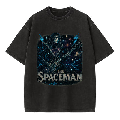 Spaceman Constellation - Vintage T-shirt - Black