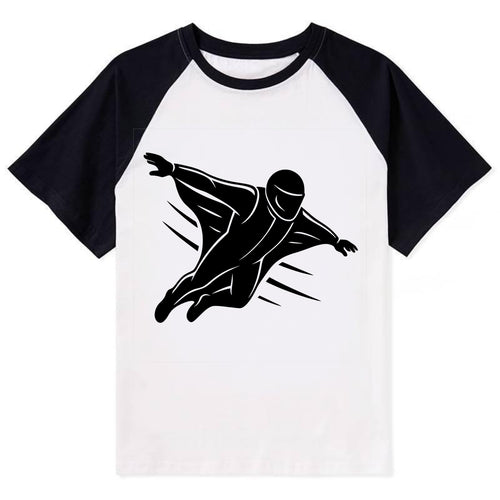 Wingsuit flyer gliding - Contrast Raglan T-shirt