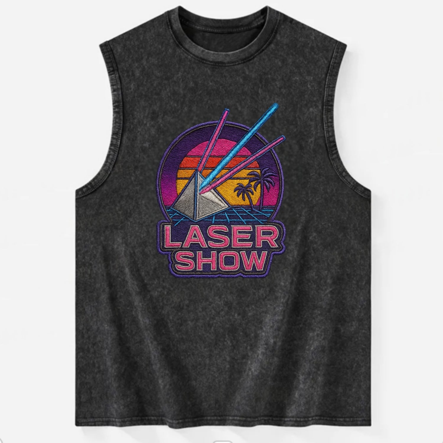 Laser Show - Vintage Washed Tank - Black