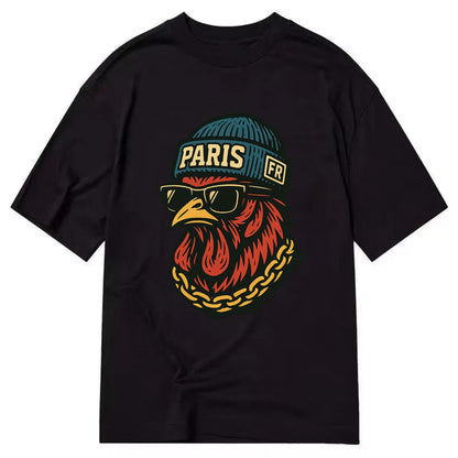 Paris Rooster - Classic T-shirt - Black