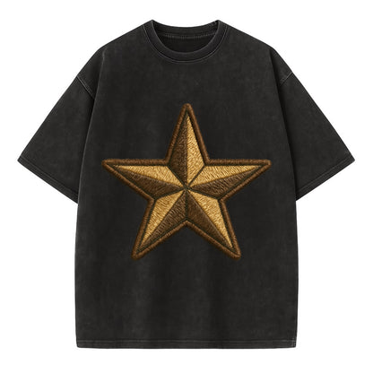 Star  - Vintage T-shirt - Black