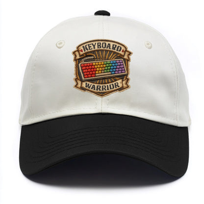 KEYBOARD WARRIOR - mechanical keyboard in RGB rainbow , PC master race - Two Tone Cap - Black