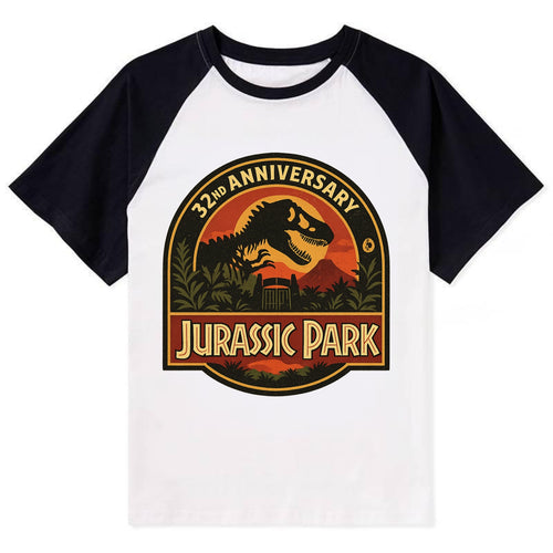 Jurassic Park 32nd Anniversary - Contrast Raglan T-shirt