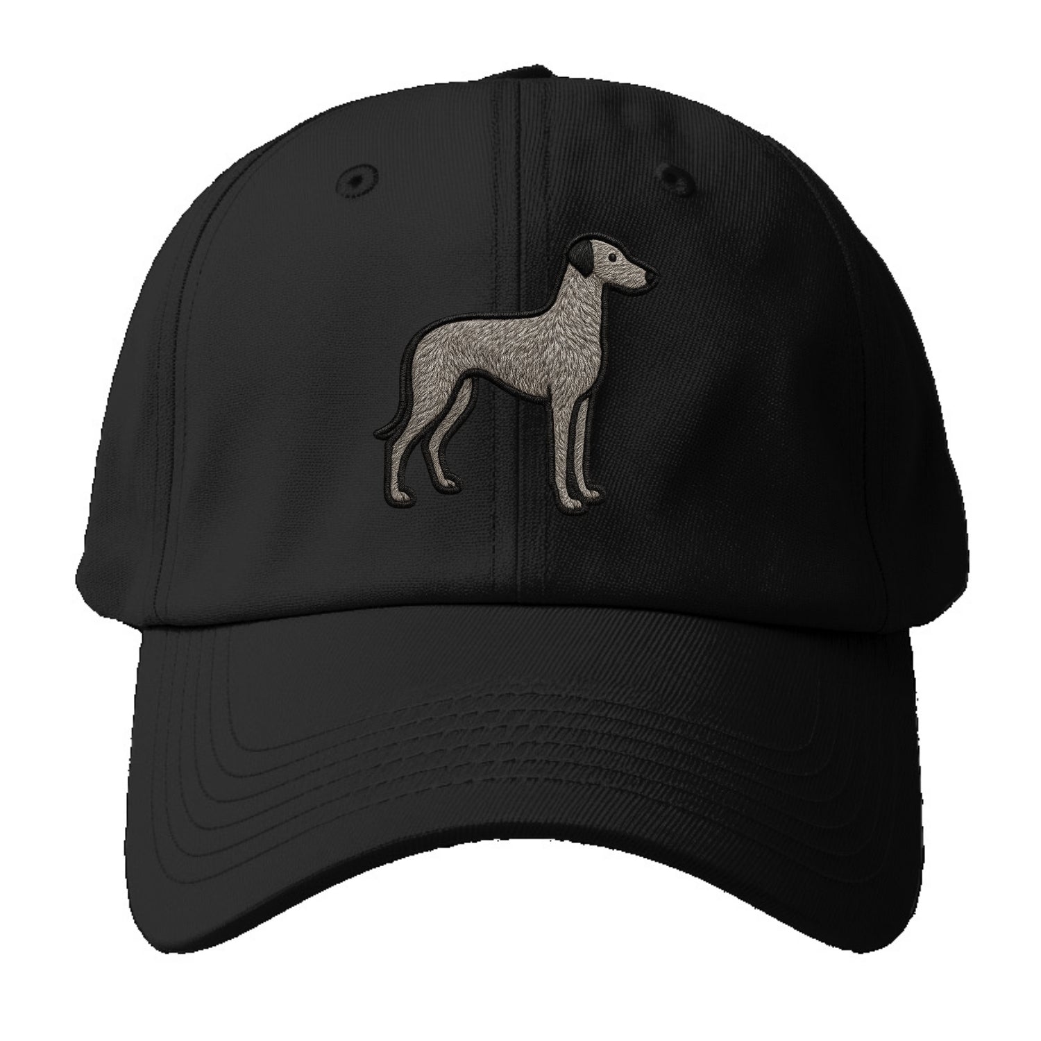 Scottish Deerhound - Trendy hound silhou - Baseball Cap - Black