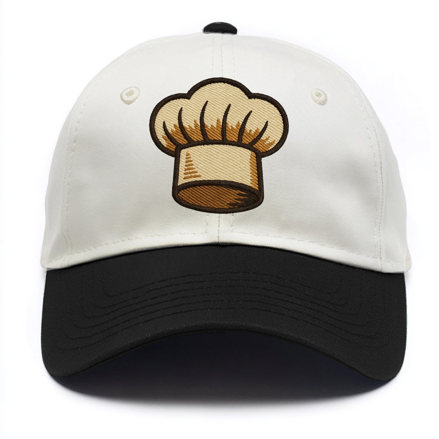 Chef Hat  - Two Tone Cap - Black