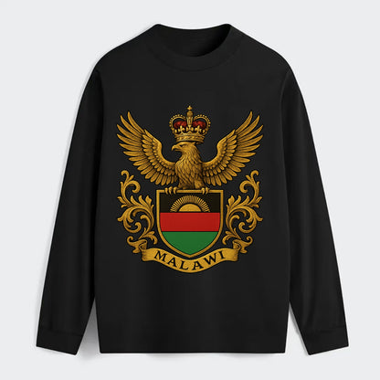 Malawi Royal Logo  - Classic Long Sleeve Shirt - Black