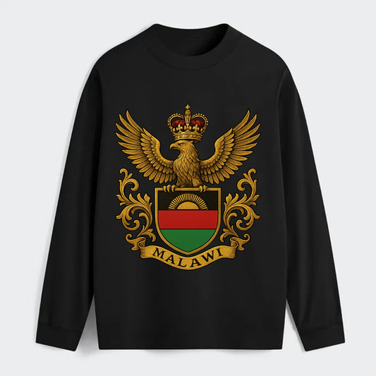 Malawi Royal Logo  - Classic Long Sleeve Shirt - Black