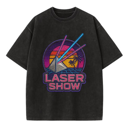 Laser Show - Vintage T-shirt - Black