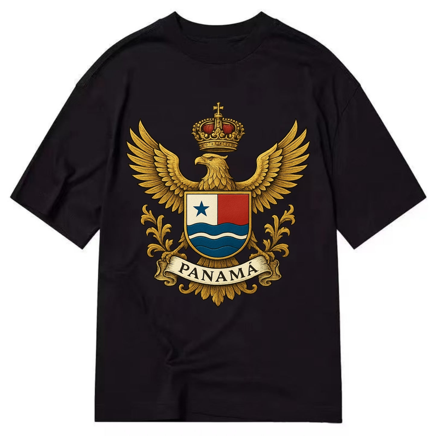 Panama Heritage Badge  - Classic T-shirt - Black