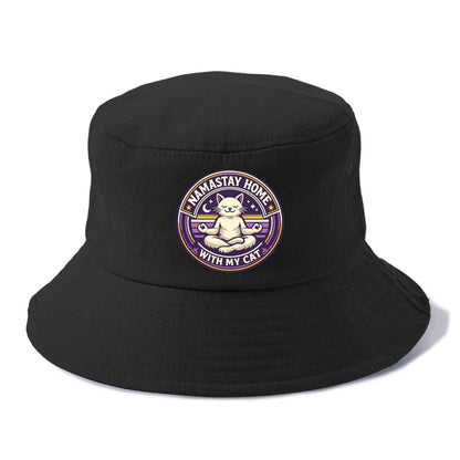 Zen Feline Retreat - Bucket Hat - Black