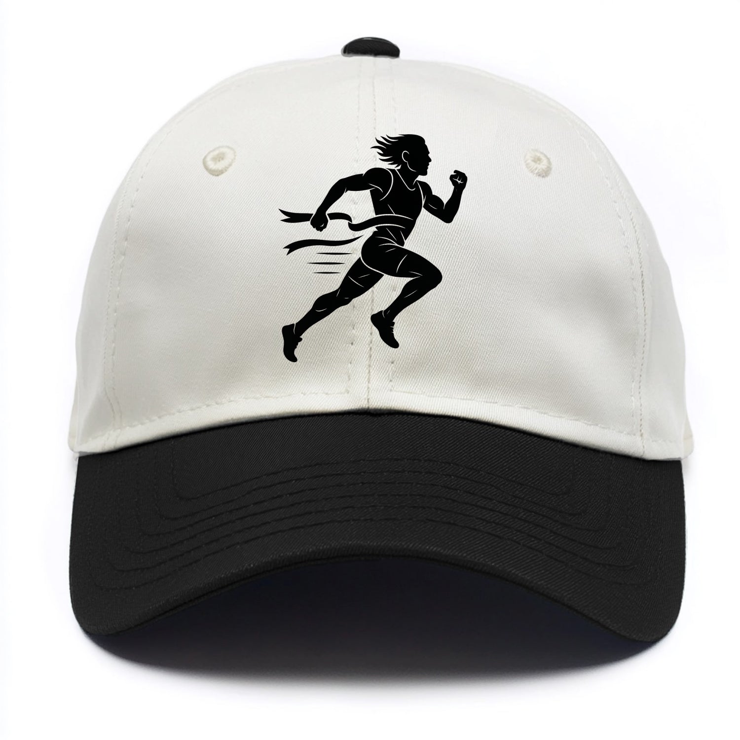 Runner sprinting finish line - Two Tone Cap - Black
