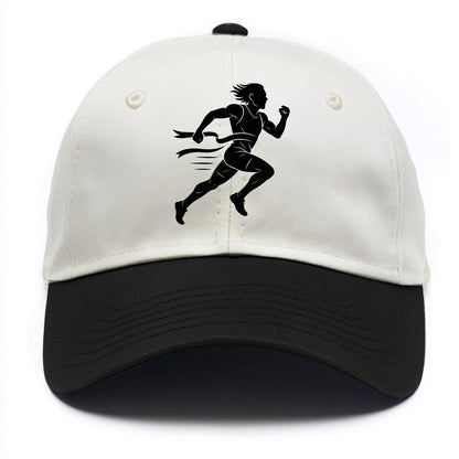 Runner sprinting finish line - Two Tone Cap - Black