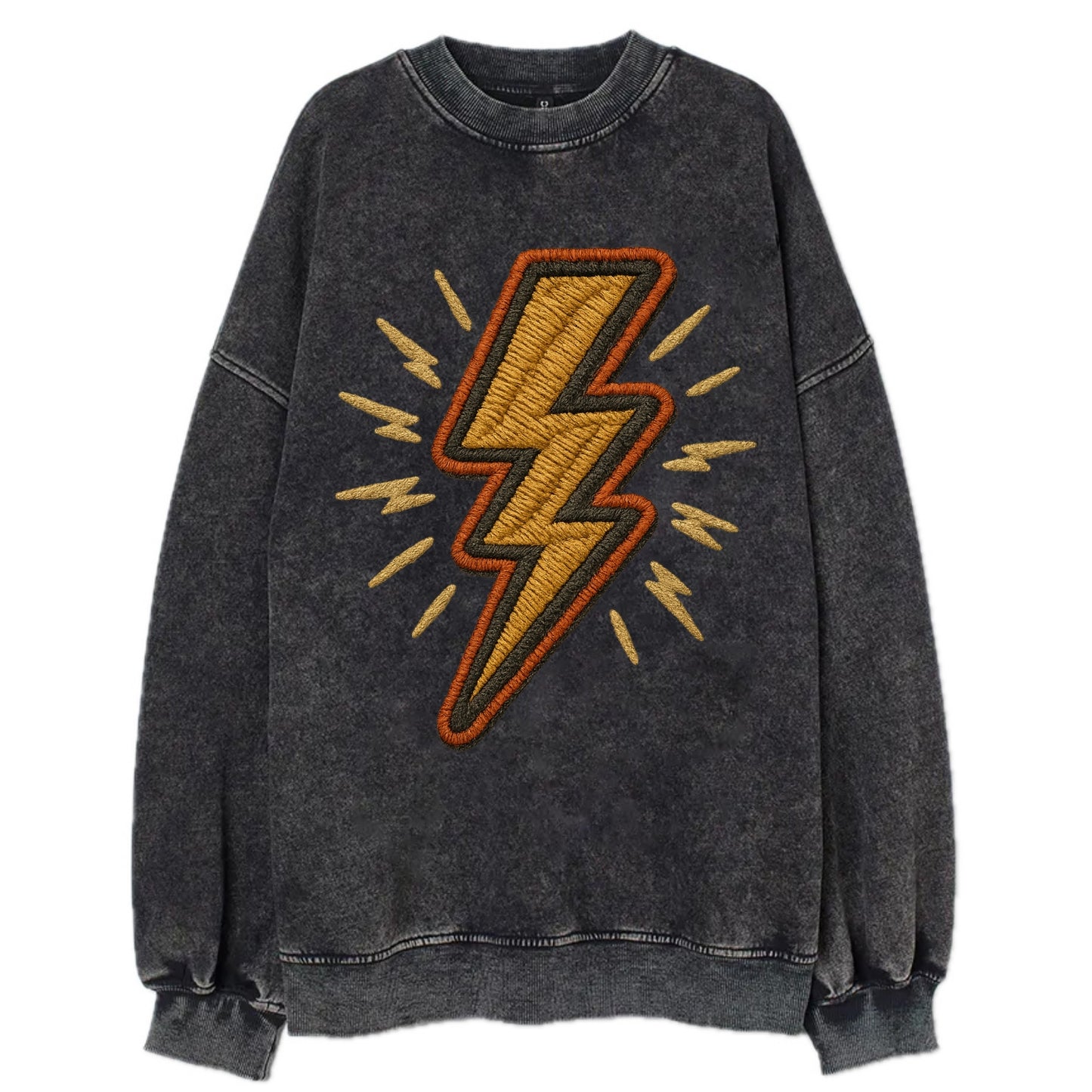 Lightning Bolt  - Vintage Sweatshirt - Black