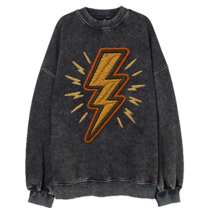 Lightning Bolt  - Vintage Sweatshirt - Black